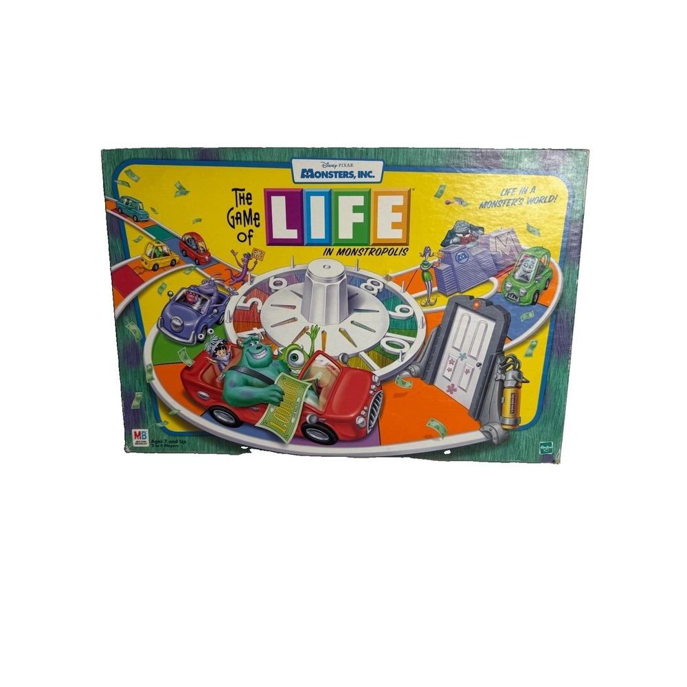 Disney Pixar Monsters Inc The Game of Life in Monstropolis 2001 Board Game 40143